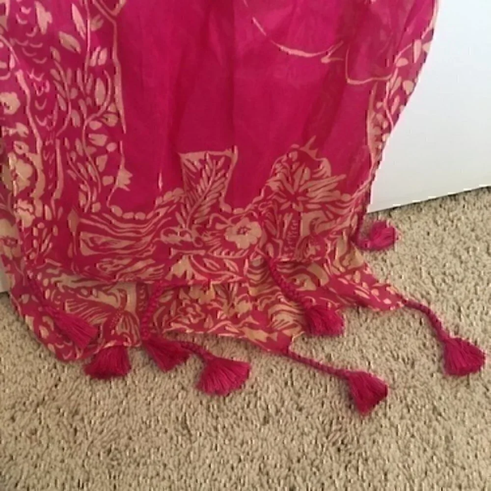 Girls Gymboree pink and tan scarf